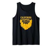 California Poppies Retro Wildflower Design Tank Top