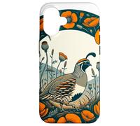 California Poppy and California quail State bird Case for iPhone 16