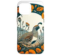 California Poppy and California quail State bird Case for iPhone 16 Pro Max