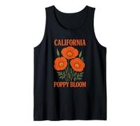 California Poppy Bloom Graphic Tank Top