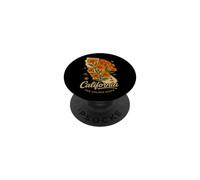 California Poppy Flower Vintage The Golden State Retro PopSockets Adhesive PopGrip