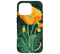 California Poppy Nature Flower Botanical Floral Love Poppy Case for iPhone 16 Pro