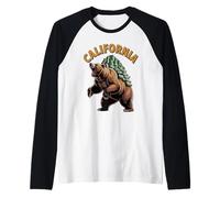 California Power Bear - Strength, Hustle & Wealth Raglan Baseball Tee