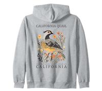 California Quail State Bird Wildlife Art Zip Hoodie