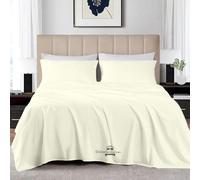 California Queen Sheets Set - 4 Pc, 100% Egyptian Cotton 800 Thread Count Cotton Bed Sheets 60 x 84 RV, Hotel Quality Cotton Sheets for RV Mattress, Camper Sheets 12" Deep Pocket, Ivory Solid