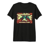 California Redwood National Park Giant Trees Retro Outdoors Premium T-Shirt