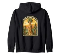 California Redwoods Respect Your Elders Earth Day Arbor Day Zip Hoodie