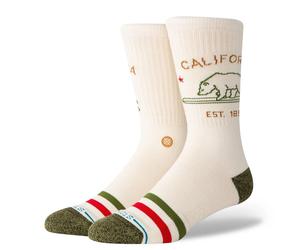 California Republic 2 Mens Crew Socks Off-white Stance