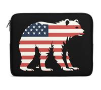 California Republic Bear American Flag Laptop Sleeve Case Laptop Bag Shockproof Protective Computer Cover Briefcase Carrying Bag 10inch