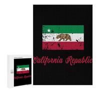 California Republic Bear Fun Wooden Picture Vertical Version Puzzle Creative Gift Wood Jigsaw for Adults And Family Game