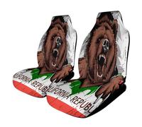 California Republic Brown Bear Car Seat Covers, Seats Protection for Women and Girls, Suitable for Most Vehicles, Cars, Trucks, SUVs, Vans.
