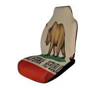 California Republic Brown Bear Flag Sign Car Seat Covers, Seats Protection for Women and Girls, Suitable for Most Vehicles, Cars, Trucks, SUVs, Vans., 1PCS