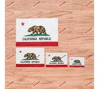 California Republic Cali State Flag Vinyl Decal Sticker - 4 Pack Reflective, 5.1cm, 7.6cm, 10.2cm, 15.2cm - for Car Boat Laptop Cup Phone
