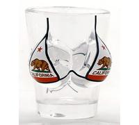California Republic Flag Bikini Bust 3D Shot Glass