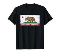 California Republic Flag - CA - Distressed Design - Classic Value Graphic T-Shirt