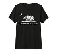 California Republic Flag in Gray Premium T-Shirt
