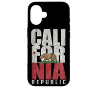 California Republic Flag postcard style Case for iPhone 16