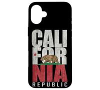 California Republic Flag postcard style Case for iPhone 16 Plus