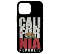 California Republic Flag postcard style Case for iPhone 16 Pro Max