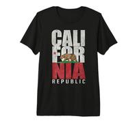 California Republic Flag Postcard Style Premium T-Shirt