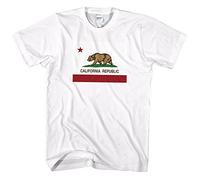 California Republic Flag T Shirt White