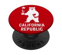 California Republic Flag Tech Entrepreneur Innovator Bear PopSockets Adhesive PopGrip