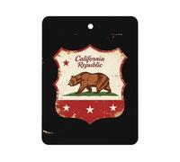 California Republic Logo Car Air Freshener Aromatherapy Tablets Hanging Scented Cards for Rooms Bathrooms Wardrobe Square