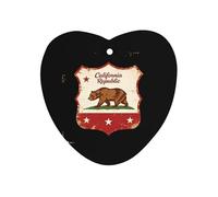 California Republic Logo Car Air Freshener Aromatherapy Tablets Hanging Scented Cards for Rooms Bathrooms Wardrobe Love form