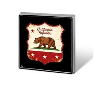 California Republic Logo Square Badge Pin Metal Memorial Brooch Button Lapel Pins for Backpack Wedding