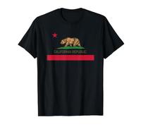 California Republic State Flag Value Graphic T-Shirt, Men, Black, L