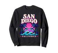 California Retro San Diego Beach Dolphins Summer Vacation Sweatshirt