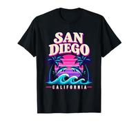 California Retro San Diego Beach Dolphins Summer Vacation T-Shirt