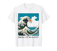 California Roll Wave Japanese Ukiyo-e Woodblock Pr T-Shirt