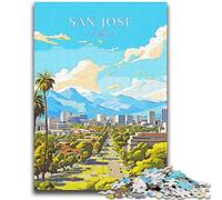 California San Jose Travel Jigsaws 1000 Pieces for Adults, Toys Educational Games Stress Relieving Secret Santa Gifts for And Age 14 1000pcs(26x38cm)