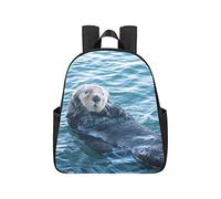 California Sea Otter in Morro Bay On The Central C High School Backpacks 12.40x5.12x14.17inch Backpacks for Teens Multipurpose Casual Bag Pack Business Travel School,Office