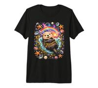 California Sea Otter Kawaii Kelp Ocean Premium T-Shirt