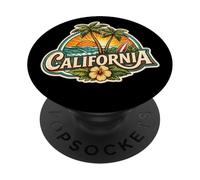 California Souvenir Vacation Memorabilia Badge State Visitor PopSockets Adhesive PopGrip