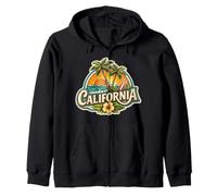 California Souvenir Vacation Memorabilia Badge State Visitor Zip Hoodie