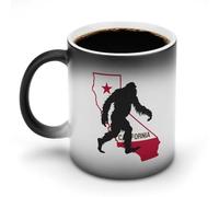 California State Bigfoot Cute Coffee Cup with Handle Hot Changing Graphic Ceramic Travel Mug