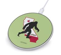 California State Bigfoot Fast Portable Charger Round Phone Charging Pad 10W for Travel Work
