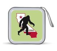 California State Bigfoot Portable CD Case Holder 48 Capacity Travel DVD Storage Boxs Wallet Bag