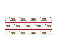 California State Flag Gaming Desk Mat, Wide Surface Desk Pad for Keyboard, Mouse and Improved Gaming Stability