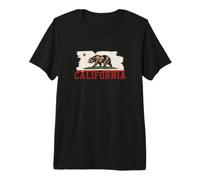 California State Flag Grizzly Bear Breakout Vintage Grunge Premium T-Shirt
