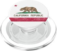 CALIFORNIA STATE FLAG GRIZZLY BEAR CALI DISTRESSED STYLE PopSockets PopGrip for MagSafe