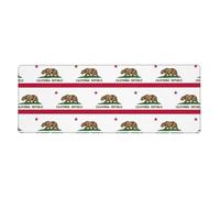 California State Flag Keyboard and Mouse Pad, Extra Large Desk Cover, Spill Resistance Mat for Smooth Tracking