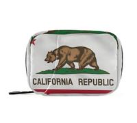 California State Flag Medicine Bag with Detachable Compartments Portable Pill Organizer Travel