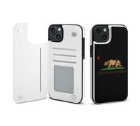 California State Flag Mobile Phone Flip Cases Compatible with iPhone 15/15 Plus/15 Pro/15 Pro Max Anti-Scratch Covers