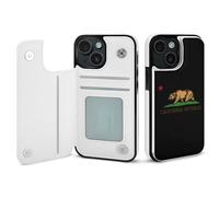 California State Flag Mobile Phone Flip Cases Compatible with iPhone 15/15 Plus/15 Pro/15 Pro Max Anti-Scratch Covers