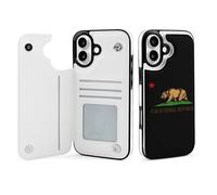 California State Flag Mobile Phone Flip Cases Compatible with iPhone 16/16 Plus/16 Pro/16 Pro Max/16 E/16 SE4 Anti-Scratch Covers