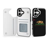 California State Flag Mobile Phone Flip Cases Compatible with iPhone 17/17 Air/17 Pro/17 Pro Max Anti-Scratch Covers